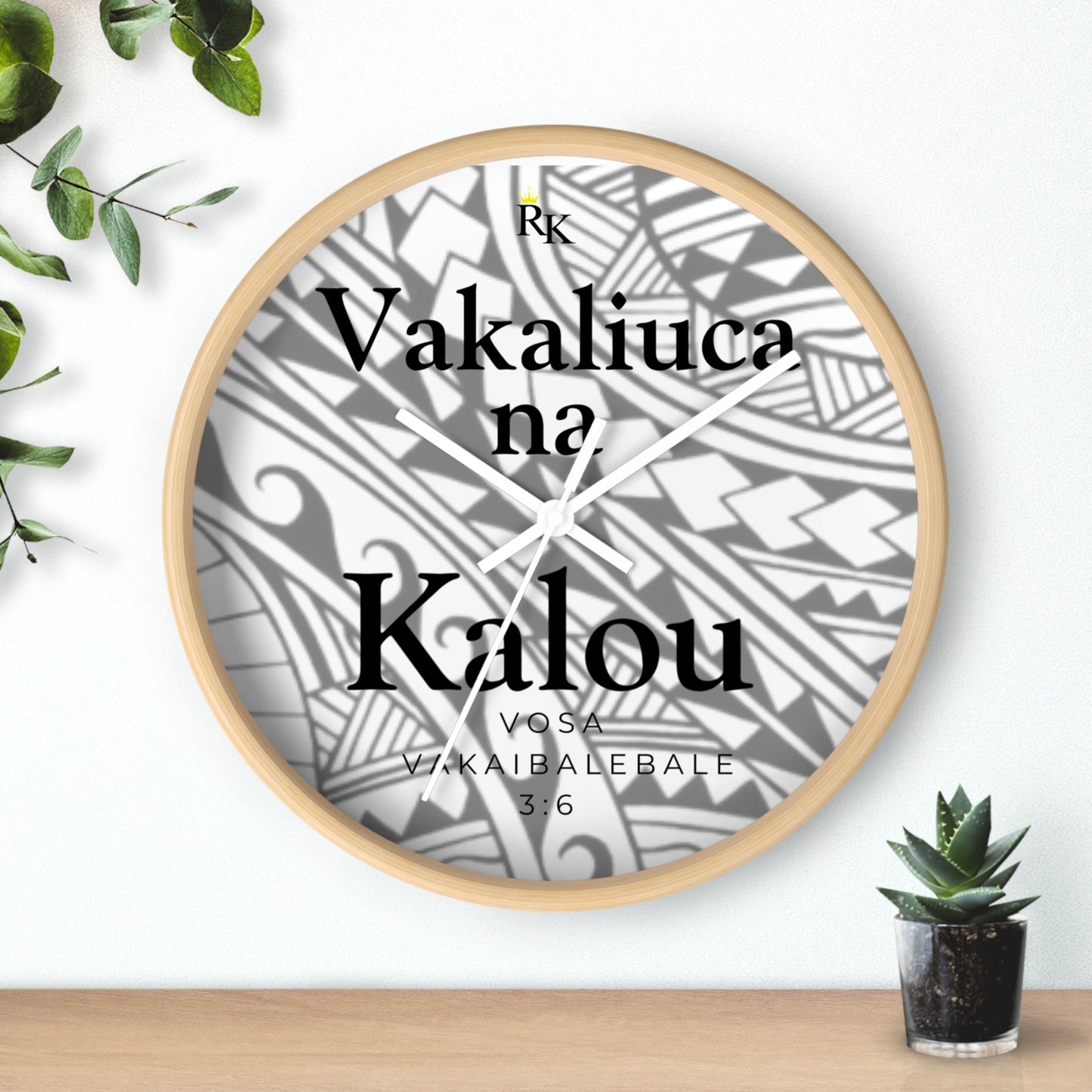 GOD FIRST PROVERBS 3:6 (FIJIAN)  - Wall Clock