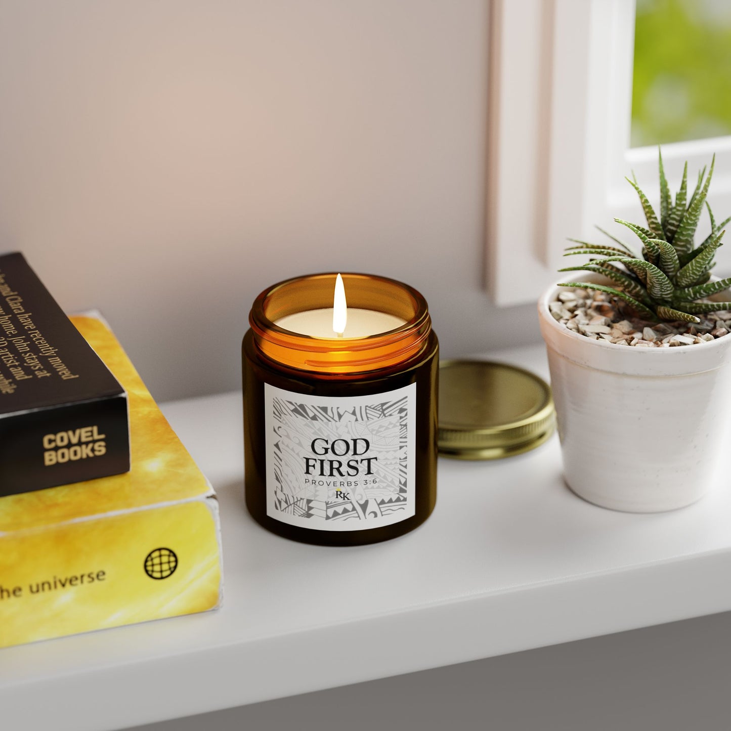 GOD FIRST : Scented Candles, Coconut Apricot Wax