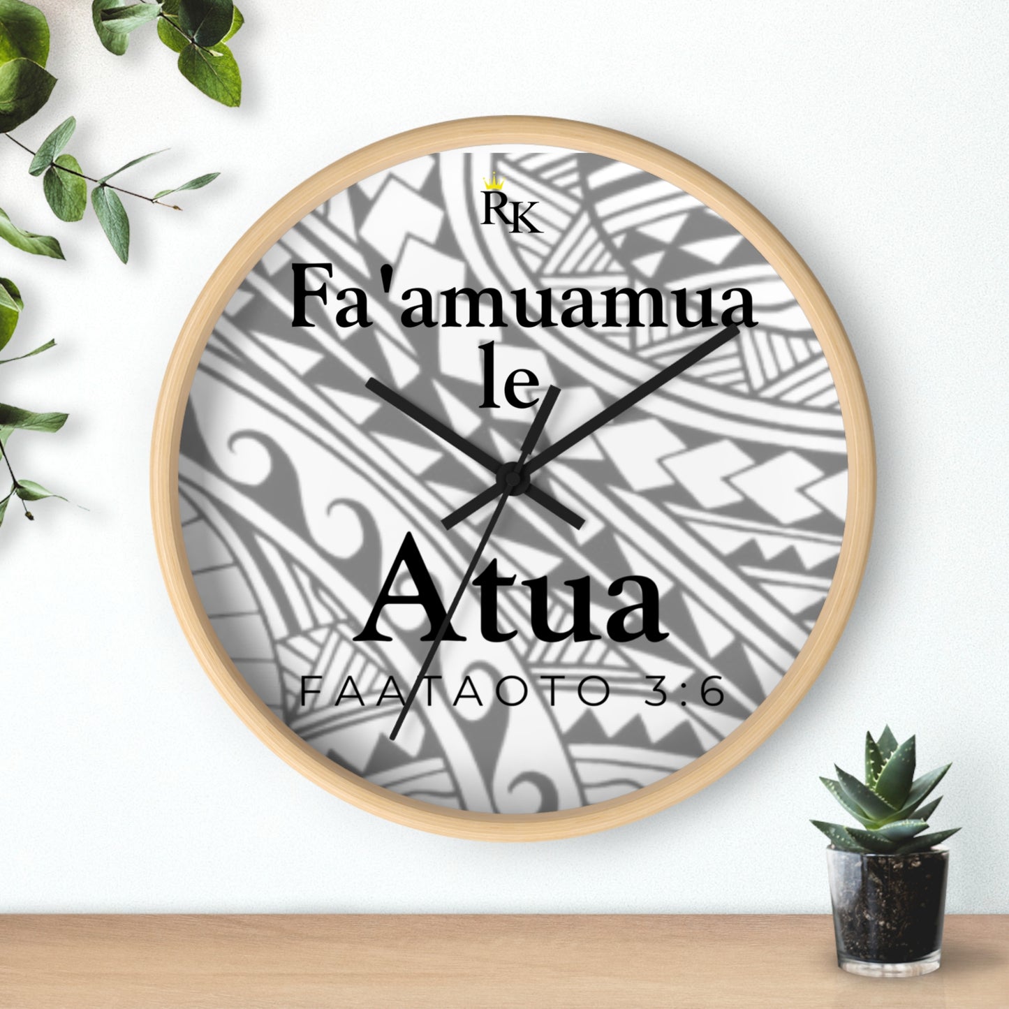 GOD FIRST PROVERBS 3:6  (SAMOAN) - Wall Clock