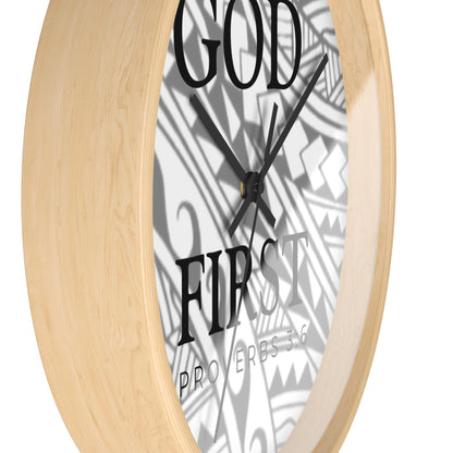 GOD FIRST PROVERBS 3:6  - Wall Clock