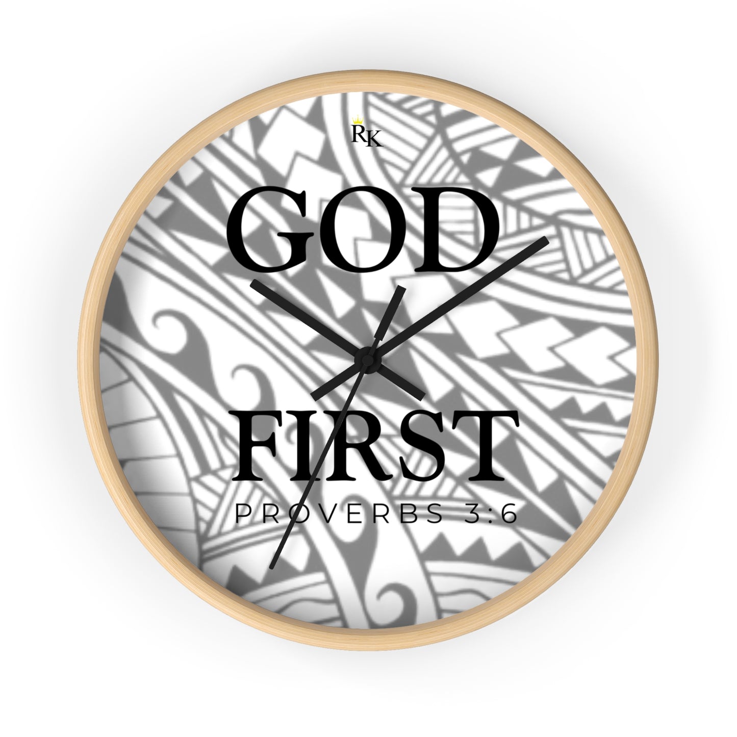 GOD FIRST PROVERBS 3:6  - Wall Clock