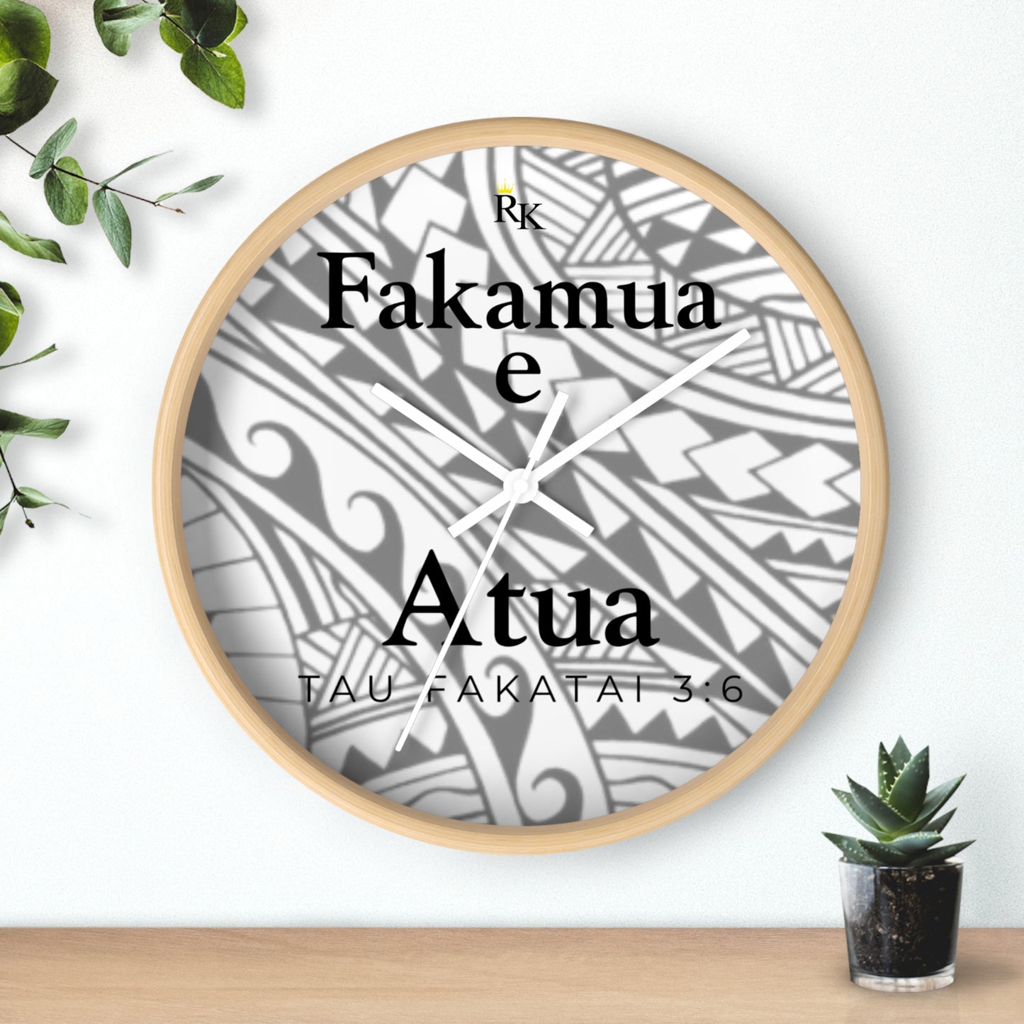 GOD FIRST PROVERBS 3:6 (NIUEAN)  - Wall Clock