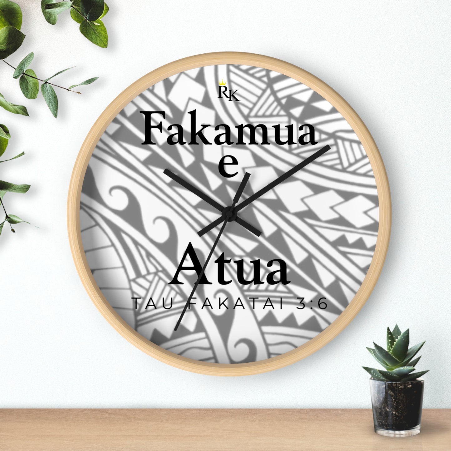 GOD FIRST PROVERBS 3:6 (NIUEAN)  - Wall Clock